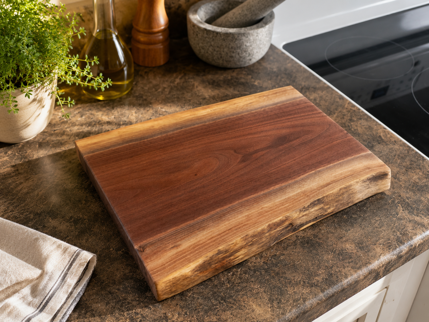 Black Walnut Live Edge Cutting Board