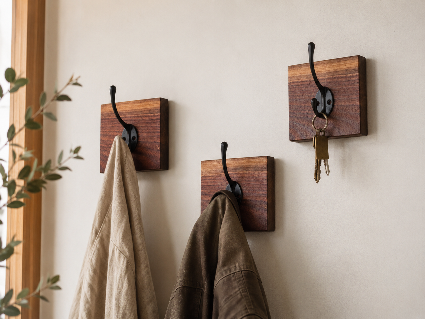 Black Walnut Wall Hooks