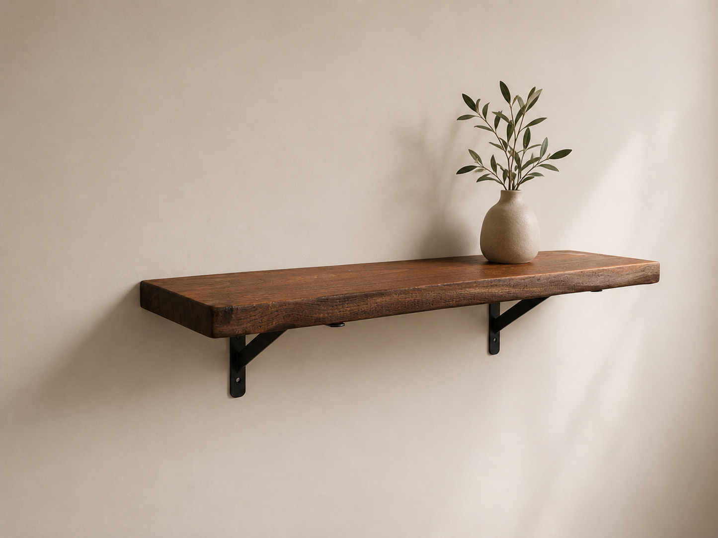 Black Walnut Refined Edge Shelves