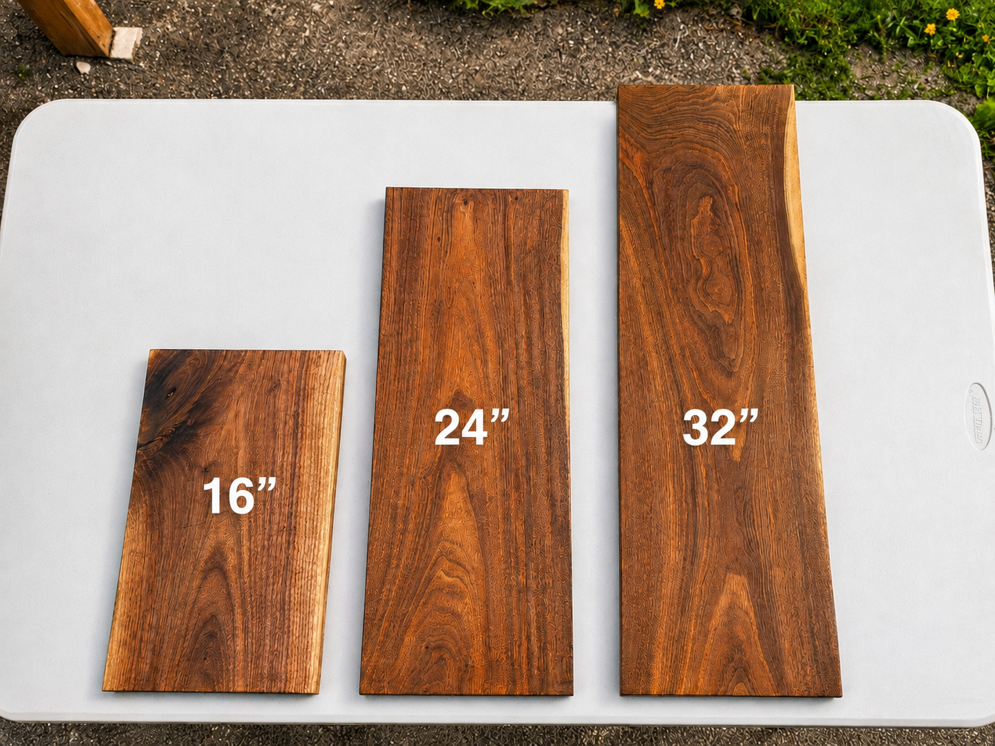 Black Walnut Refined Edge Shelves